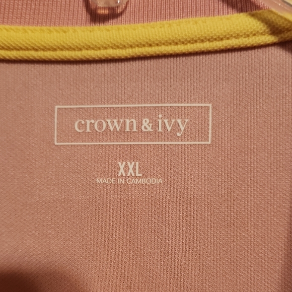 Crown & Ivy Soft Pink Polo Shirt - Picture 2 of 2